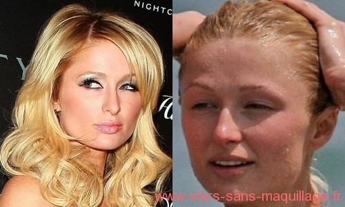 Paris Hilton sans maquillage