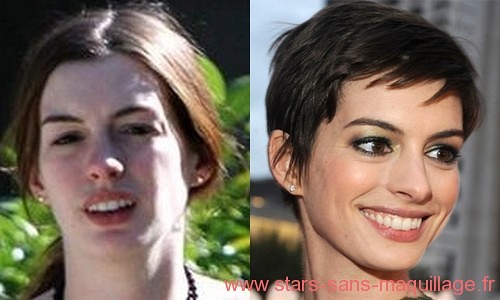 Anne Hathaway sans maquillage